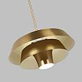 Sospensione Contemporanea Brisbin Acciaio Ottone Brunito 1 Luce E27 FE-BRISBIN-BB