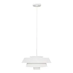 Sospensione Contemporanea Brisbin Acciaio Bianco Opaco 1 Luce E27