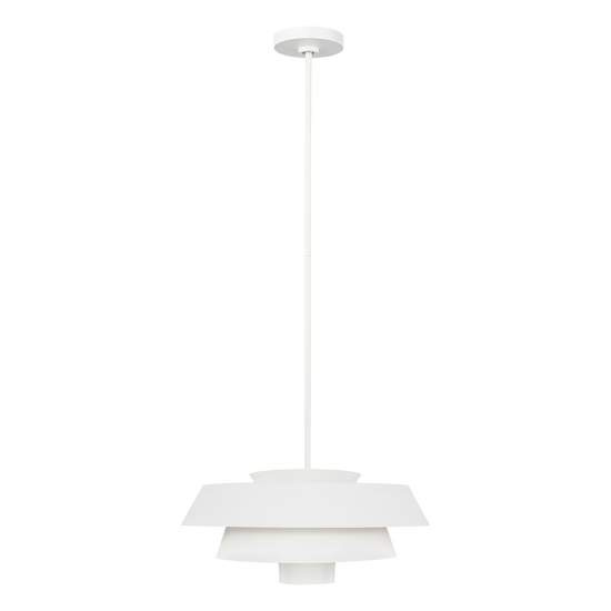 Sospensione Contemporanea Brisbin Acciaio Bianco Opaco 1 Luce E27 FE-BRISBIN-MW