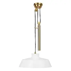 Sospensione Contemporanea Candor Acciaio Bianco Opaco 1 Luce E27