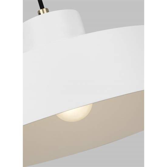 Sospensione Contemporanea Candor Acciaio Bianco Opaco 1 Luce E27 FE-CANDOR-P