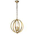 Lampadario Classico Corinne Acciaio Ottone Brunito 3 Luci E14 D43,2Cm FE-CORINNE-3P-M-BB