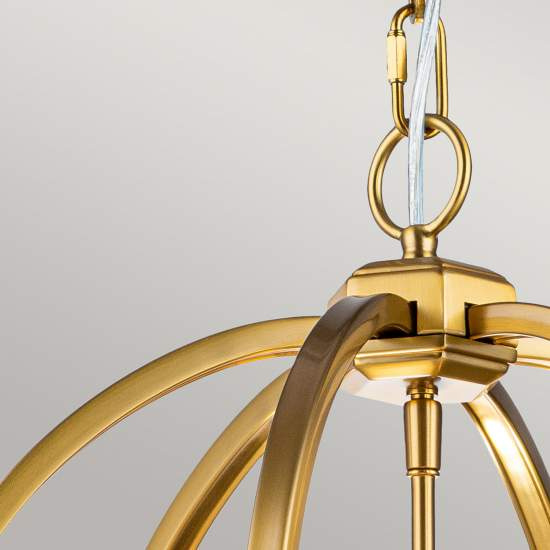 Lampadario Classico Corinne Acciaio Ottone Brunito 3 Luci E14 D43,2Cm FE-CORINNE-3P-M-BB