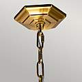 Lampadario Classico Corinne Acciaio Ottone Brunito 3 Luci E14 D43,2Cm FE-CORINNE-3P-M-BB