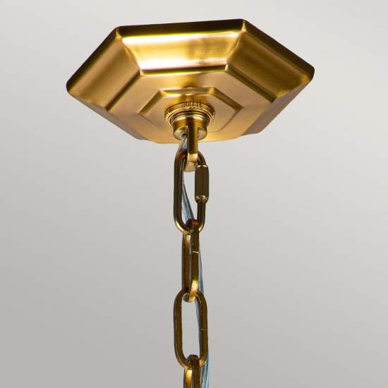 Lampadario Classico Corinne Acciaio Ottone Brunito 3 Luci E14 D43,2Cm FE-CORINNE-3P-M-BB
