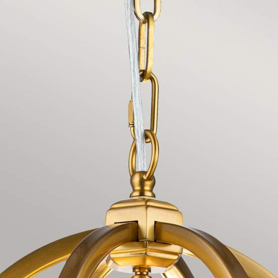 Lampadario Classico Corinne Acciaio Ottone Brunito 3 Luci E14 D28,6Cm FE-CORINNE-3P-S-BB