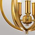 Lampadario Classico Corinne Acciaio Ottone Brunito 3 Luci E14 D28,6Cm FE-CORINNE-3P-S-BB