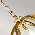 Lampadario Classico Corinne Acciaio Ottone Brunito 3 Luci E14 D28,6Cm FE-CORINNE-3P-S-BB