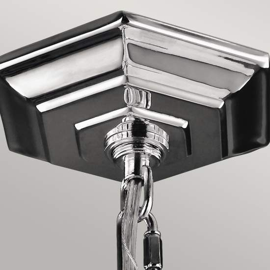 Lampadario Classico Corinne Acciaio Nichel Lucido 3 Luci E14 D28,6 Cm FE-CORINNE-3P-S