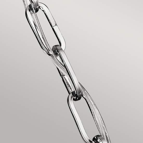 Lampadario Classico Corinne Acciaio Nichel Lucido 3 Luci E14 D28,6 Cm FE-CORINNE-3P-S