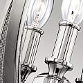 Lampadario Classico Corinne Acciaio Nichel Lucido 3 Luci E14 D28,6 Cm FE-CORINNE-3P-S