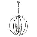 Lampadario Classico Corinne Acciaio Nichel Lucido 6 Luci E14 FE-CORINNE-6P-L