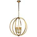 Lampadario Classico Corinne Acciaio Ottone Brunito 6 Luci E14 FE-CORINNE-6P-L-BB