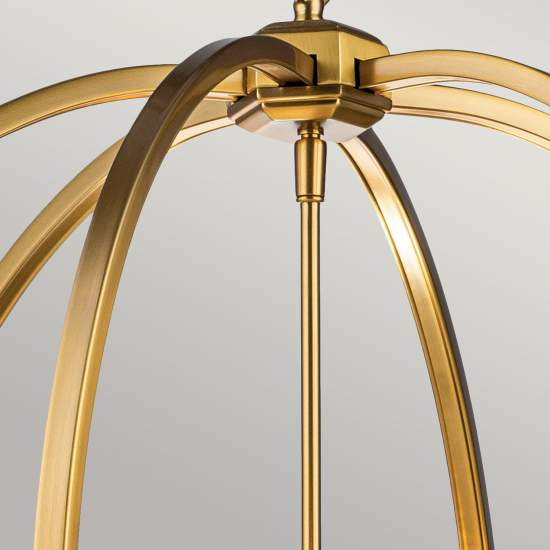 Lampadario Classico Corinne Acciaio Ottone Brunito 6 Luci E14 FE-CORINNE-6P-L-BB