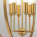 Lampadario Classico Corinne Acciaio Ottone Brunito 6 Luci E14 FE-CORINNE-6P-L-BB