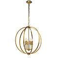 Lampadario Classico Corinne Acciaio Ottone Brunito 6 Luci E14 FE-CORINNE-6P-L-BB