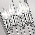 Lampadario Classico Corinne Acciaio Nichel Lucido 6 Luci E14 FE-CORINNE-6P-L