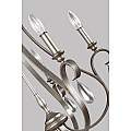 Lampadario Classico Dewitt Acciaio Argento Sunrise 5 Luci E14 FE-DEWITT5