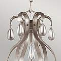 Lampadario Classico Dewitt Acciaio Argento Sunrise 9 Luci E14 FE-DEWITT9