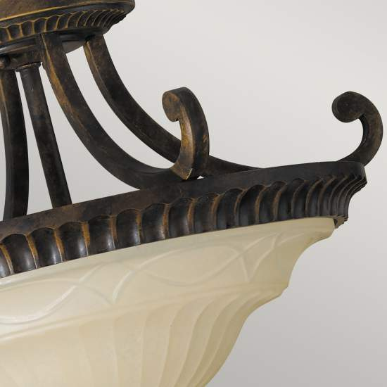 Lampadario Contemporaneo Drawing Room Acciaio Noce Vetro 2 Luci E27 FE-DRAWING-ROOM-SFA