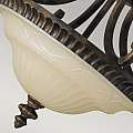 Lampadario Contemporaneo Drawing Room Acciaio Noce Vetro 2 Luci E27 FE-DRAWING-ROOM-SFA