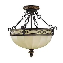 Lampada a Soffitto Industrial Nordico Trilogy Metallo Nichel Spazzolato 3 Luci E27