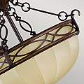 Lampadario Contemporaneo Catena Drawing Room Acciaio Noce Vetro 2 Luci E27 FE-DRAWING-ROOM-SFC