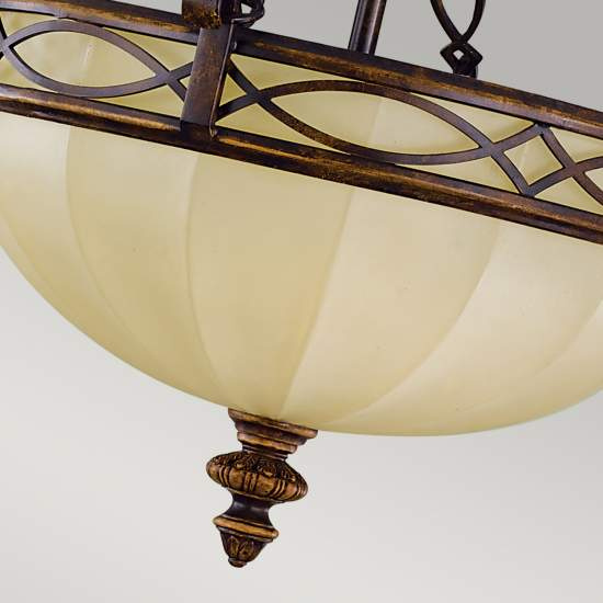 Lampadario Contemporaneo Catena Drawing Room Acciaio Noce Vetro 2 Luci E27 FE-DRAWING-ROOM-SFC
