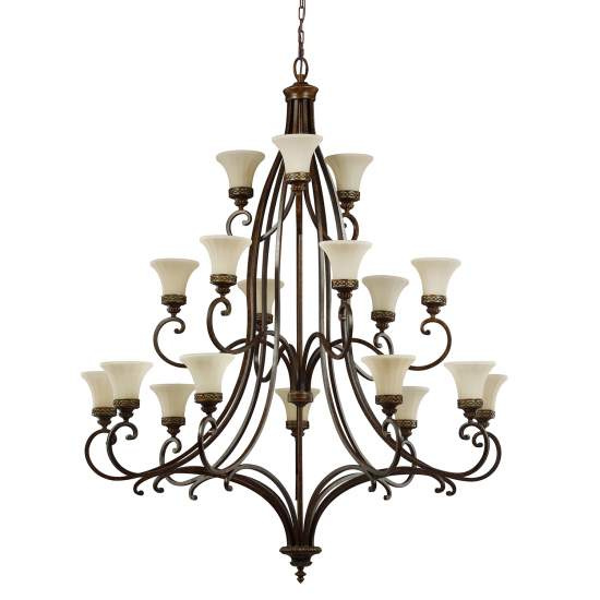 Lampadario Contemporaneo Drawing Room Acciaio Noce Vetro 18 Luci E27 FE-DRAWING-ROOM18