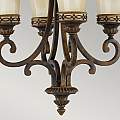 Lampadario Contemporaneo Drawing Room Acciaio Noce Vetro 4 Luci E27 FE-DRAWING-ROOM4