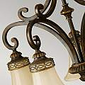 Lampadario Contemporaneo Drawing Room Acciaio Noce Vetro 5 Luci E27 FE-DRAWING-ROOM5