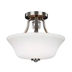 Lampada a Soffitto Industrial Nordica Trilogy Metallo Nichel Spazzolato 1 Luce E27