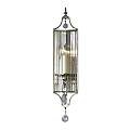 Applique Contemporanea Gianna Cristallo Argento Dorato Vetro Oro 1 Luce E14 FE-GIANNA1