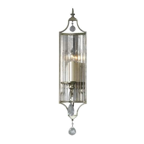 Applique Contemporanea Gianna Cristallo Argento Dorato Vetro Oro 1 Luce E14 FE-GIANNA1