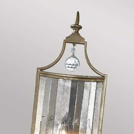 Applique Contemporanea Gianna Cristallo Argento Dorato Vetro Oro 1 Luce E14 FE-GIANNA1