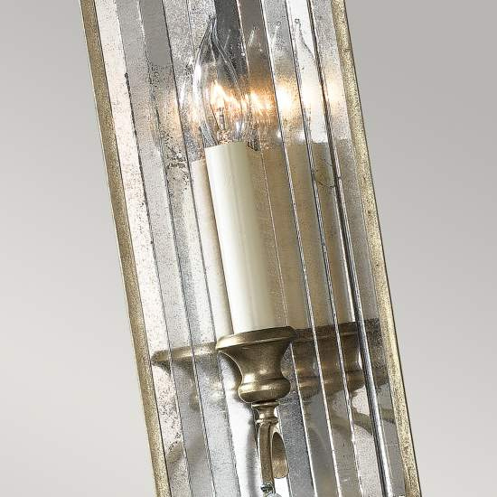 Applique Contemporanea Gianna Cristallo Argento Dorato Vetro Oro 1 Luce E14 FE-GIANNA1