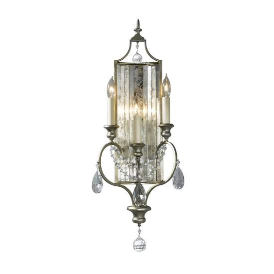 Applique Contemporanea Gianna Cristallo Argento Dorato Vetro Oro 3 Luci E14 FE-GIANNA3W