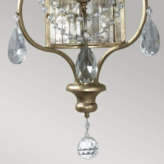 Applique Contemporanea Gianna Cristallo Argento Dorato Vetro Oro 3 Luci E14 FE-GIANNA3W