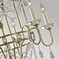 Lampadario Classico Gianna Cristallo Argento Dorato Vetro Oro 6 Luci E14 FE-GIANNA6