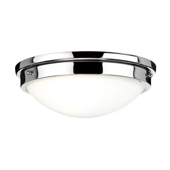 Plafoniera Contemporanea Gravity Acciaio Cromo Lucido Vetro 2 Luci E27 FE-GRAVITY-F-PC