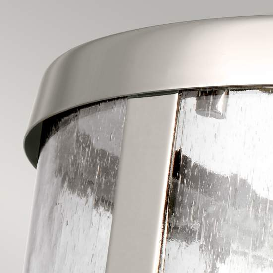 Sospensione Contemporanea Harrow Alluminio Nichel Lucido Vetro 1 Luce E27 D20Cm FE-HARROW-P-S