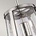 Sospensione Contemporanea Harrow Alluminio Nichel Lucido Vetro 1 Luce E27 D20Cm FE-HARROW-P-S