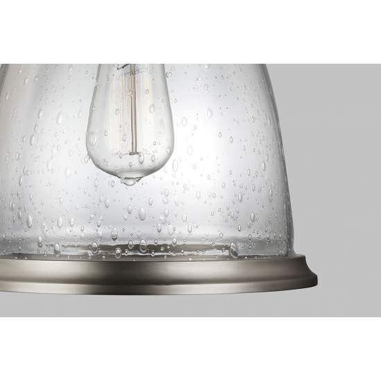 Sospensione Contemporanea Hobson Acciaio Nichel Satinato 1 Luce E27 FE-HOBSON-P-M-SN