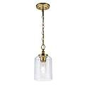 Sospensione Contemporanea Hounslow Acciaio Ottone Brunito Vetro 1 Luce E27 FE-HOUNSLOW-P-BB