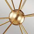 Lampadario Industrial Jax Acciaio Ottone Brunito 10 Luci G9 3 Ledw 3000K 3200Lm FE-JAX10-BB