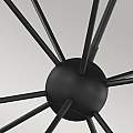 Lampadario Industrial Jax Acciaio Nero Mezzanotte 10 Luci G9 3 Ledw 3000K 3200Lm FE-JAX10-MB