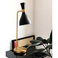Lampada Da Scrivania Contemporanea Joan Acciaio Nero Ottone Brunito 1 Luce E27 FE-JOAN-TL-MB