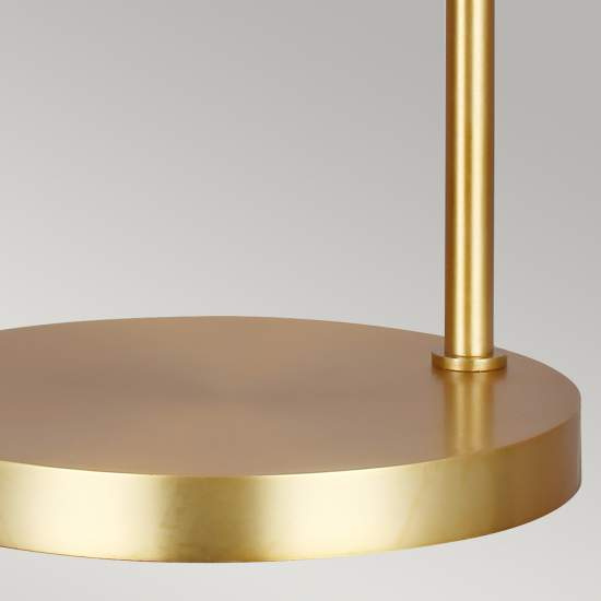Lampada Da Scrivania Contemporanea Joan Acciaio Bianco Ottone Brunito 1 Luce E27 FE-JOAN-TL-MW