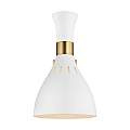 Applique Contemporanea Joan Acciaio Bianco Opaco Ottone Brunito 1 Luce E27 FE-JOAN1-MW