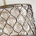 Sospensione Contemporanea Lucia In Acciaio Argento Brunito Cristallo 1 Luce E27 FE-LUCIA-P-C